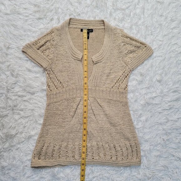 Willi Smith Gold Open Knit Top - Size Small - Picture 6 of 11